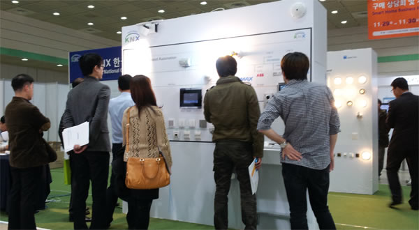 KNX Nationale Gruppe Korea integrierter Messestand auf der International Home and Building Show 2012.