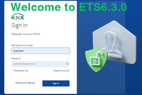 ETS6.3.0: Änderungen bei der Anmeldung, der Lizenzierung und der Erstellung eines neuen Projekts