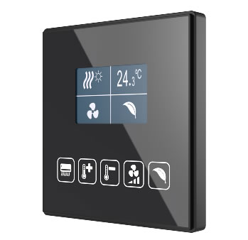 Das neue Zennio Square TMD Display unterstützt alle drei Arten der Regelung.