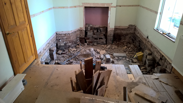 Etage oben in der späteren Wohnküche