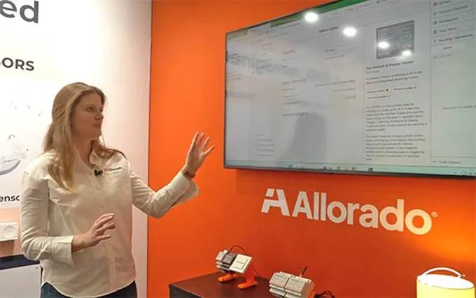 Victoria demonstrating how a light can be controlled by a KNX Classic switch via the Allorado LoRa gateway and KNX IoT Router, all configured within ETS