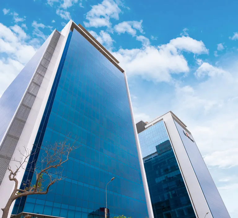 Glass office building