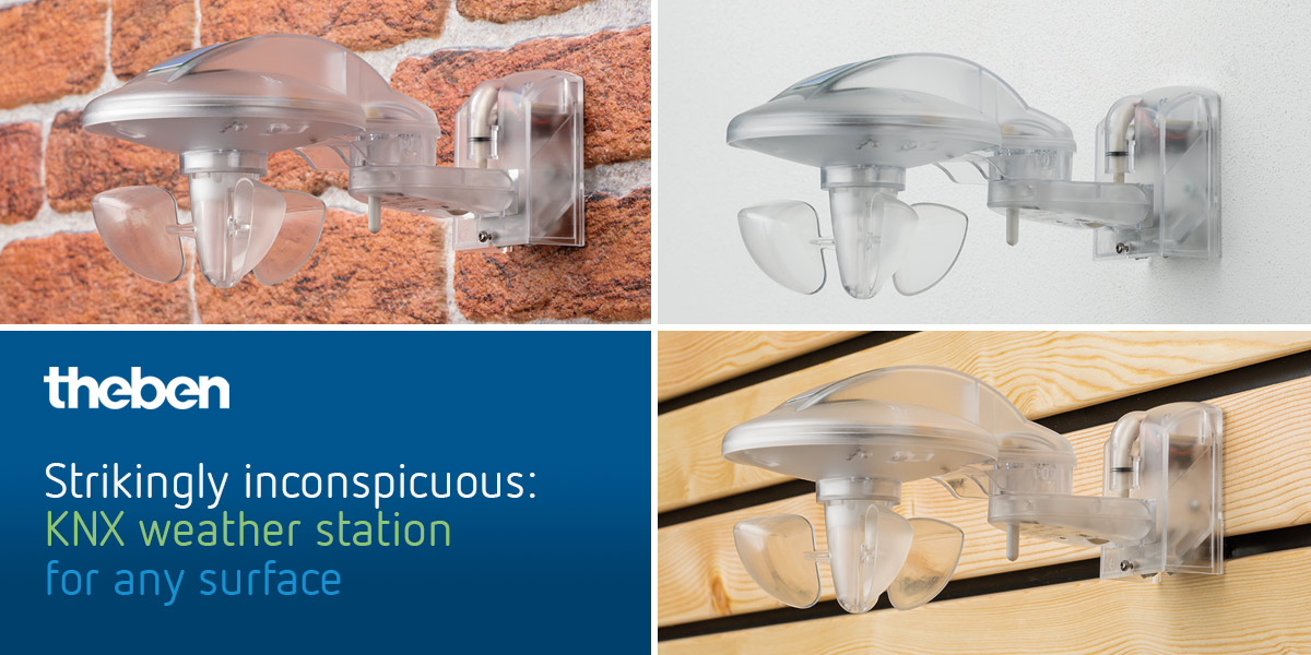 Strikingly inconspicuous KNX weather station for any surface KNX