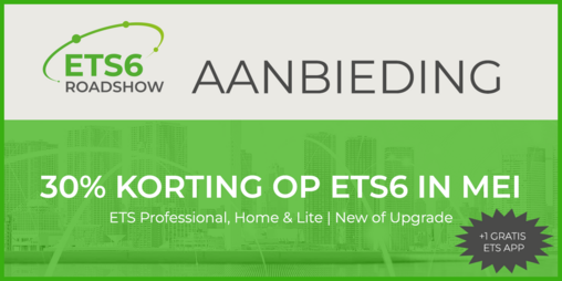 Bespaar 30% op een ETS6 licentie in mei