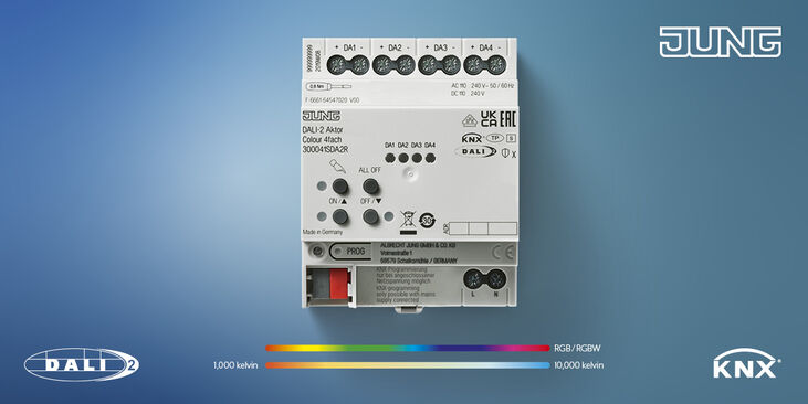 KNX and DALI 2: New actuator from JUNG facilitates networking and modernisation