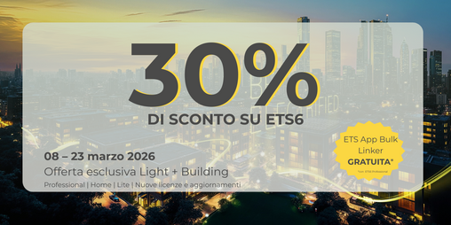 Ottieni uno sconto del 30% su tutte le licenze ETS6
