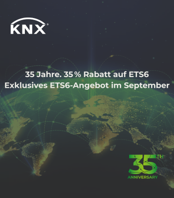35 Jahre KNX - 35% Rabatt auf ETS6 im September