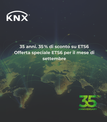 35 anni di KNX - 35% di sconto su ETS6 a settembre