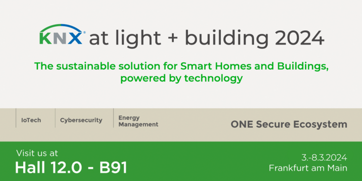 KNX à Light + Building 2024 :  La solution durable pour les maisons et bâtiments intelligents sous les feux de la rampe !