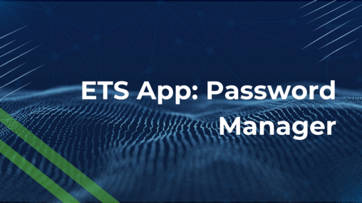 ETS-app: Wachtwoordbeheer