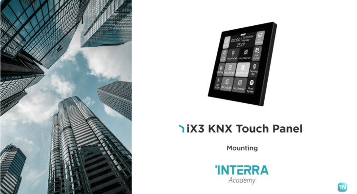 iX3 - 4&quot; KNX Touch Panel Montage