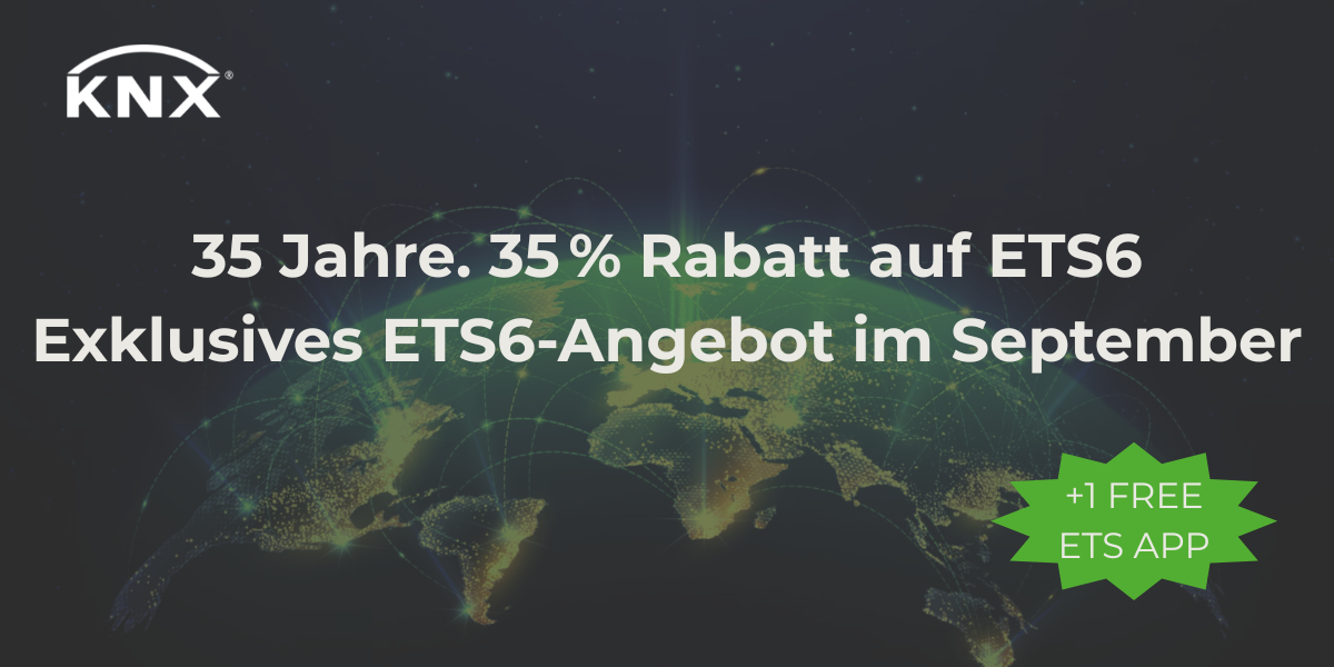 35 Jahre KNX - 35% Rabatt auf ETS6 im September
