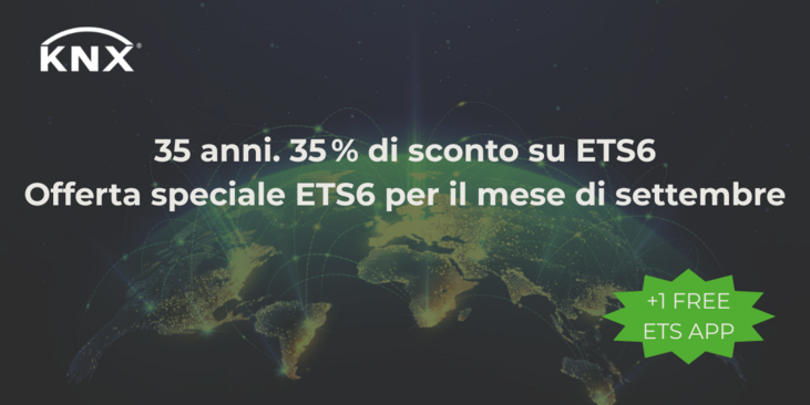 35 anni di KNX - 35% di sconto su ETS6 a settembre
