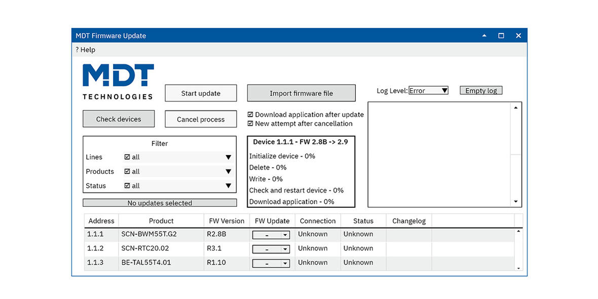MDT presenta una nueva aplicación de actualización de firmware