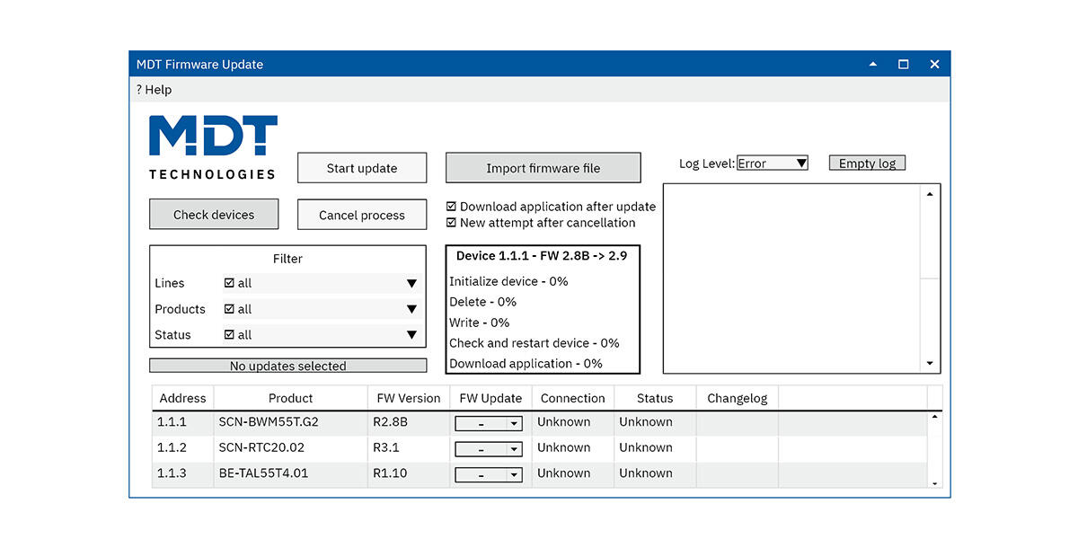 MDT presenta la nuova App per l&#039;aggiornamento del firmware