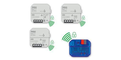 Attuatori wireless KNX Data Secure da incasso