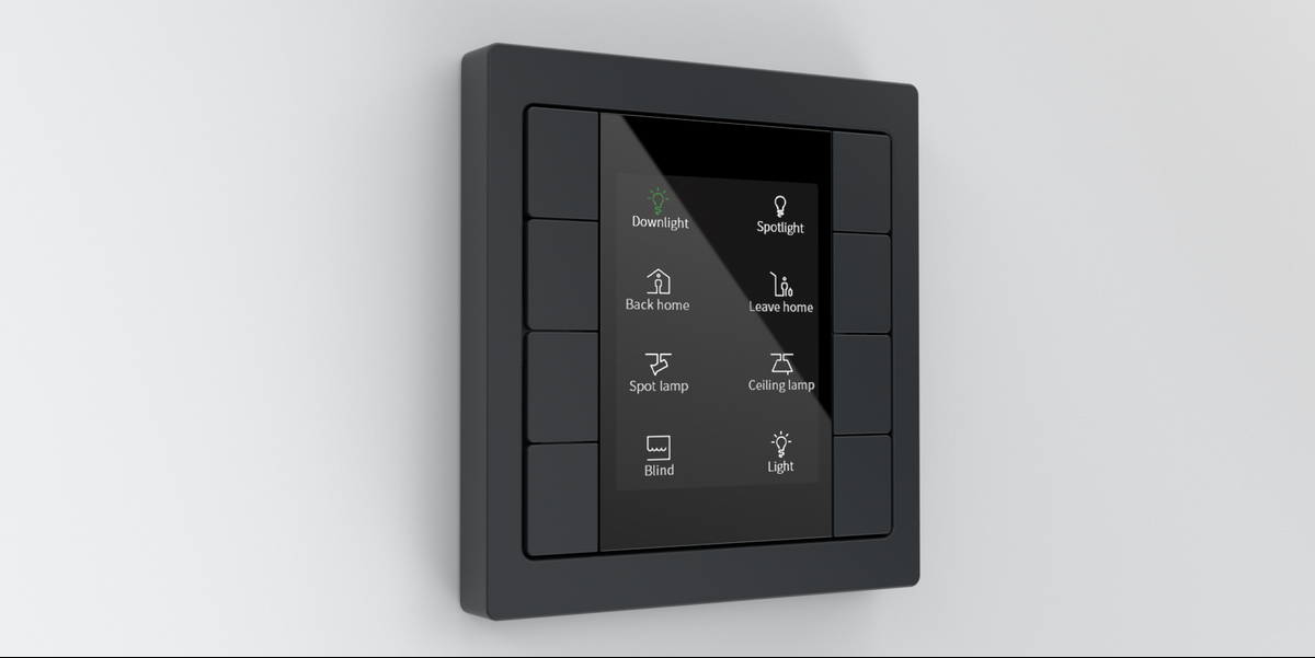 Le nouveau bouton-poussoir KNX de Schneider, avec étiquetage dynamique